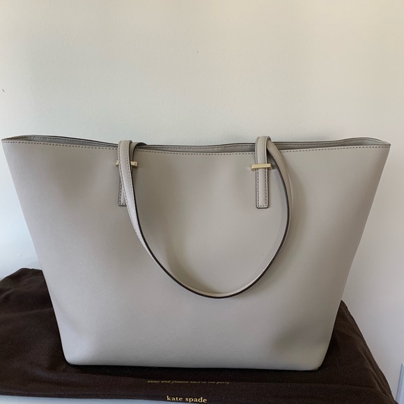 Kate Spade tan/gray tote - Picture 3 of 6